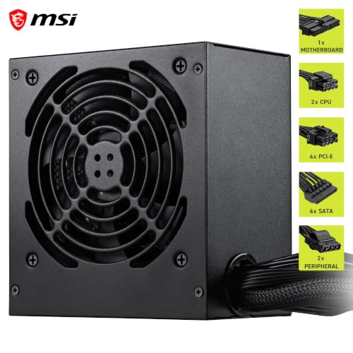 Image of MSI MAG A650GN II Gaming Power Supply - 80 Plus Gold - ATX 3.1 Ready - 650W - Non-Modular - Low Noise ATX PSU