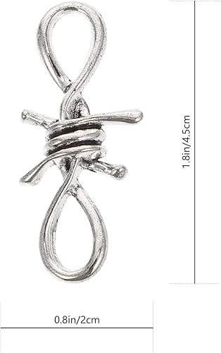 Miniatura 2 de 30 piezas de aleación de alambre de púas collar de cadena colgante de espina DIY cadena de mano dijes DIY pulsera collar con anillos de salto