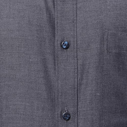 Image of Raymond Men Pure Cotton Slim Fit Solid Pattern Semi Cut Away Collar Formal Shirt
