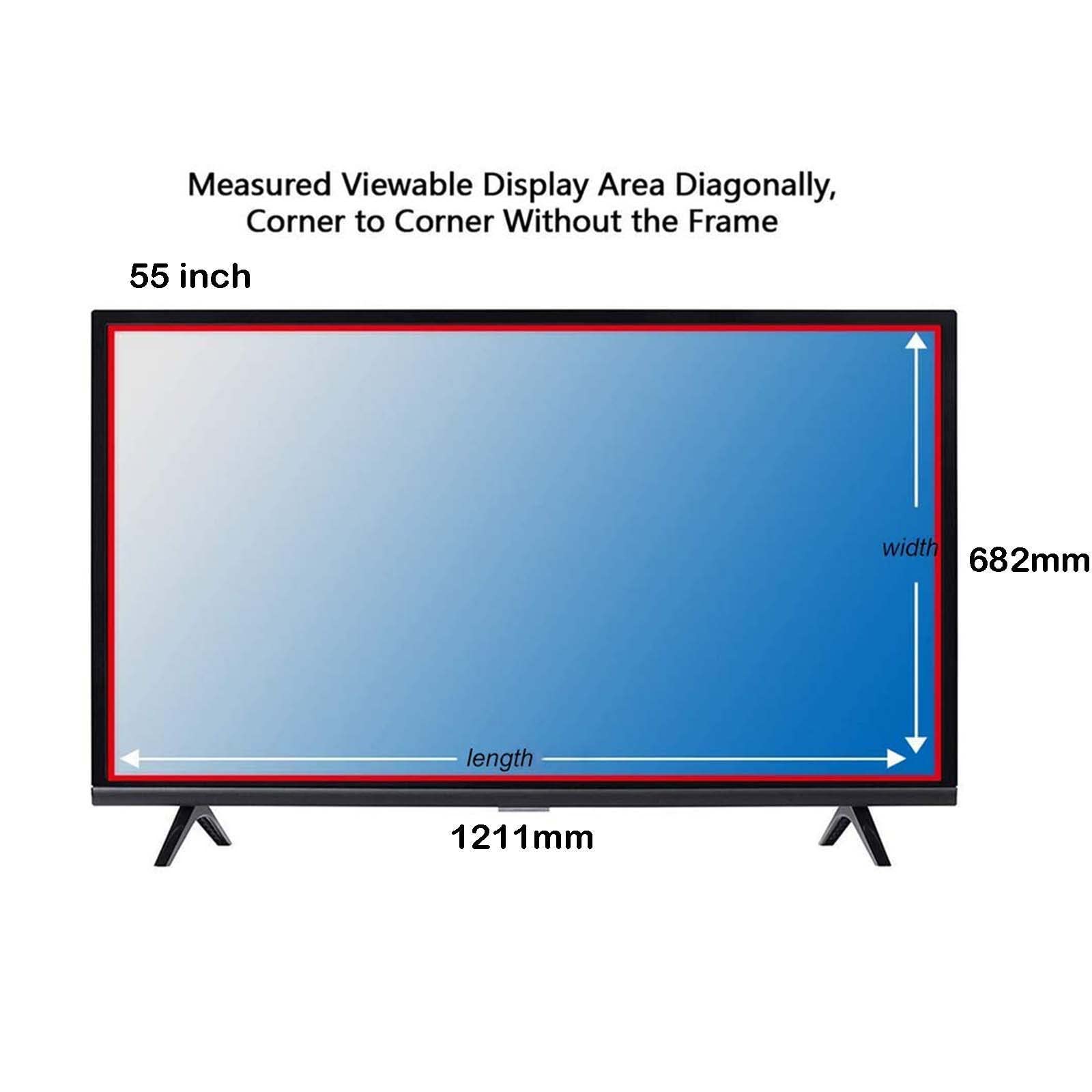 Amazon.co.jp: 50-55インチテレビ用アンチブルーライトスクリーン