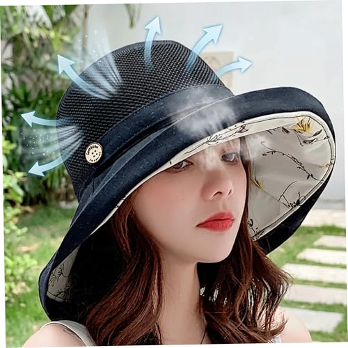 Sombrero ancho para sol mujer beige 56-58cm miniatura 4