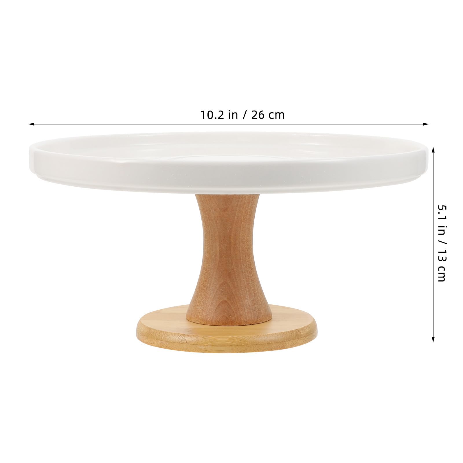 Artibetter Bandeja para Tartas Decorativa de Madera y Cerámica, Elegante