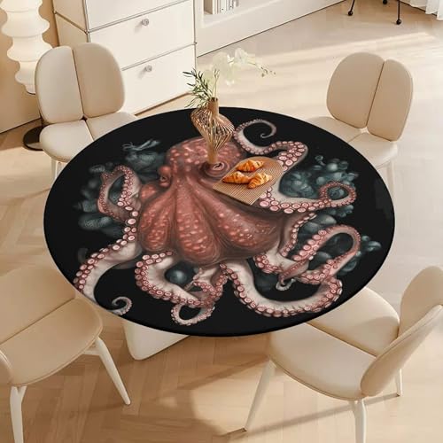 Nappe ronde ajustée élastique pieuvre extensible imperméable intérieur extérieur - 5