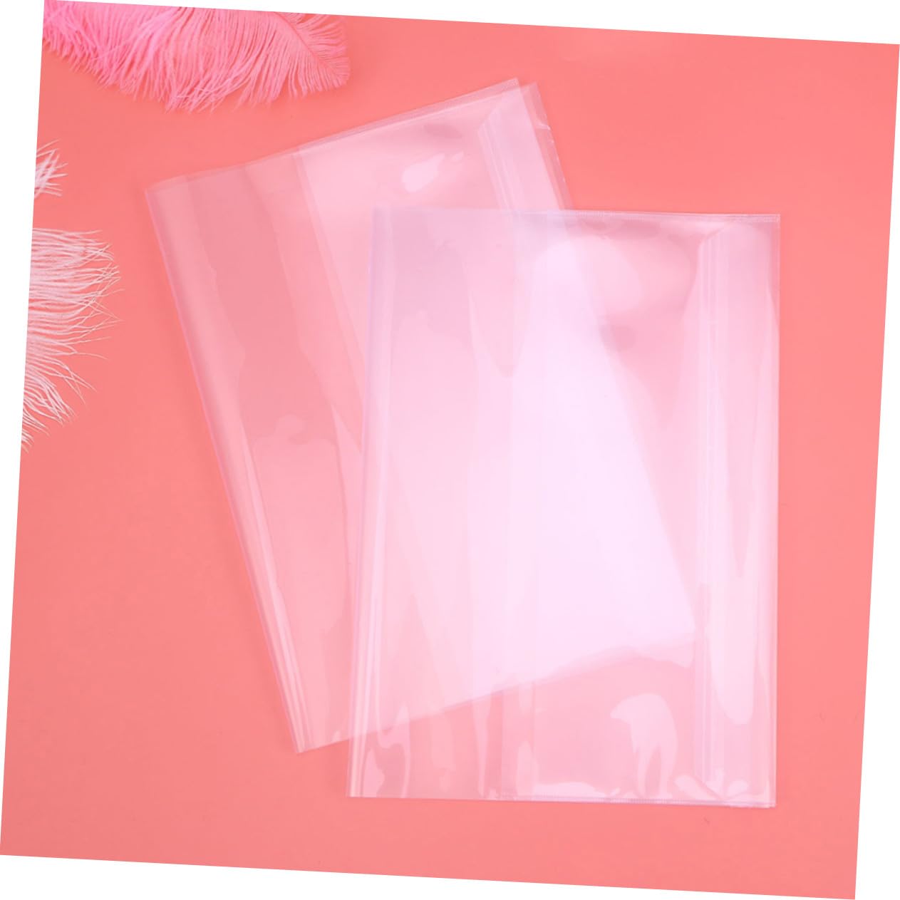 Angoily 50 Blatt Teiliges Buchschutz Folien Transparent Wiederverwendbare Kratzfeste Buchhüllen aus Strapazierfähigem Kunststoff Wasserabweisend für Schulbücher und Lehrbücher Klare