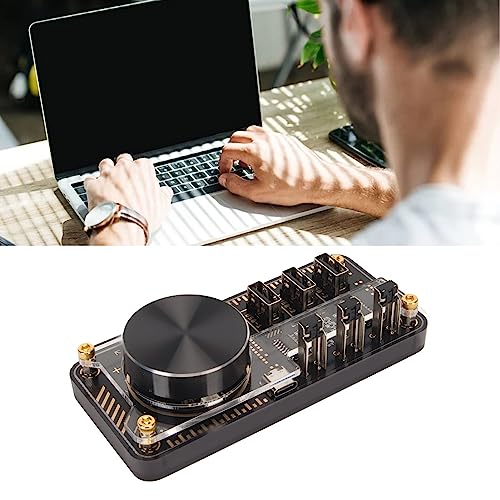 Controlador de audio multimedia USB con hub de 3 puertos USB 2.0 y perilla programable para PC 5