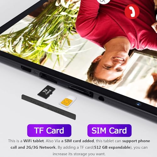 Image of Tablet Android 10 inch,32GB ROM, 2GB RAM, 512GB Expandable,Quad-Core Processor,1280 * 800 HD IPS,6000mAh Battery,Screen,Dual Camera, WiFi, 2MP + 8MP Dual Camera,Bluetooth, Tablet
