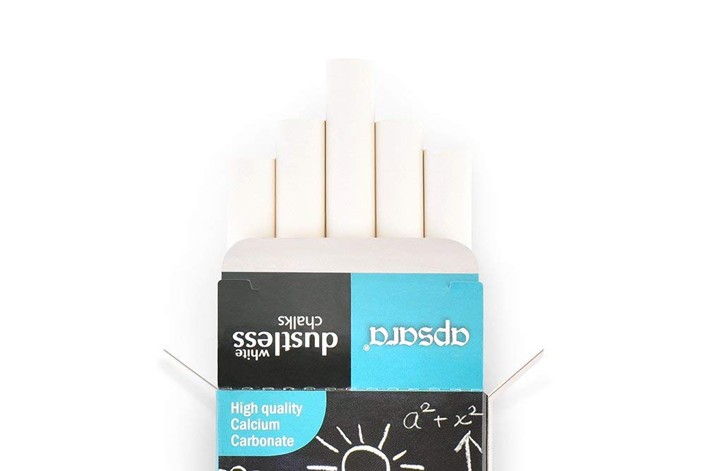 Apsara Dustless Chalks Pack Of 10,White