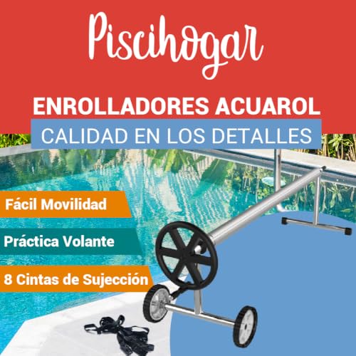 Miniatura 2 de Piscihogar Enrollador Manta Térmica Thermal Lux 5.2, Cobertor O Cubierta Solar De Verano Para Piscina. Ajustable De 1,0-4,1 A 5,2 M De Ancho De Manta.