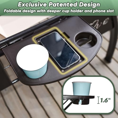Image of ZZW 3 Seat Outdoor Porch Patio Swing with Stand 800lbs 2-in-1 Convertible Swing Bed with Adjustable Canopy & Removable Cushion for Yard Garden Deck (Green, Square Tube)
