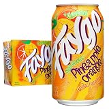 Faygo Pineapple Orange Soda | 12-Pack of 12oz Cans | Tropical Blend of Citrus Flavors | Caffeine-Free | Fruity & Refreshing