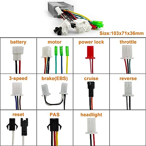 L-faster 36V 48V 350W 500W Schubkarre Wagen Getriebe Nabenmotor Kit Off Road 14,5 Zoll Rad (36V 350W)