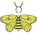 Creatoy Bee-Wings-Costume for Girls Kids Bug Gifts with Bumble bee Headband Honey Bee Dress Up for 3-9 Y/O Toddler Boys Butterfly Party Birthday Halloween Favors