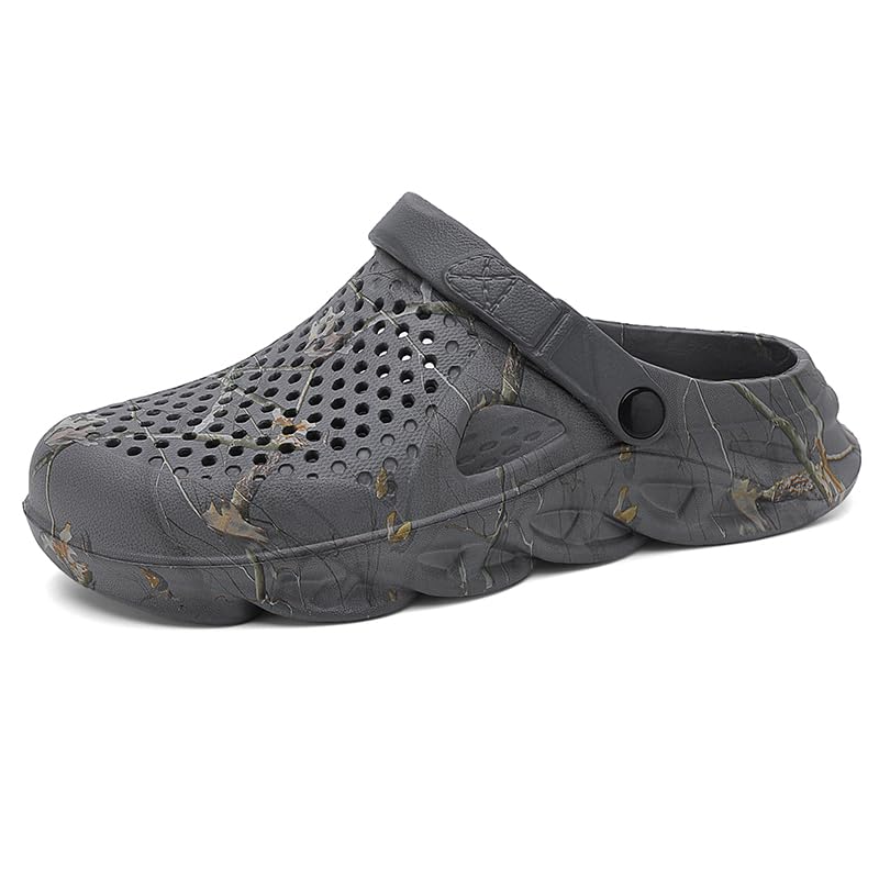 Image of Men's Clog Garden Shoes Adult Mule Outdoor Sports Sandals Summer Water Beach Shoes Casual Comfortable Fashion Breathable Slippers Lightweight