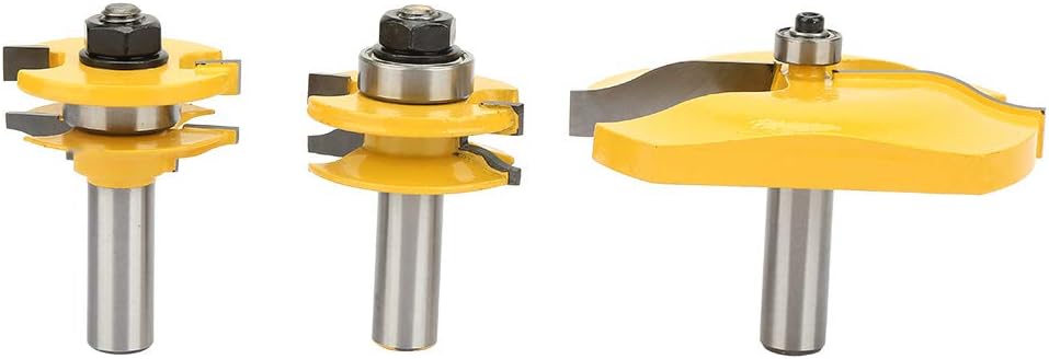 Raised Panel Router Bit, Router Bit Set, 3pcs 1/2 Shank Ogee Raised Panel and Ogee Rail Stile, Micrograin Carbide Cutter for, Door & Window Bits