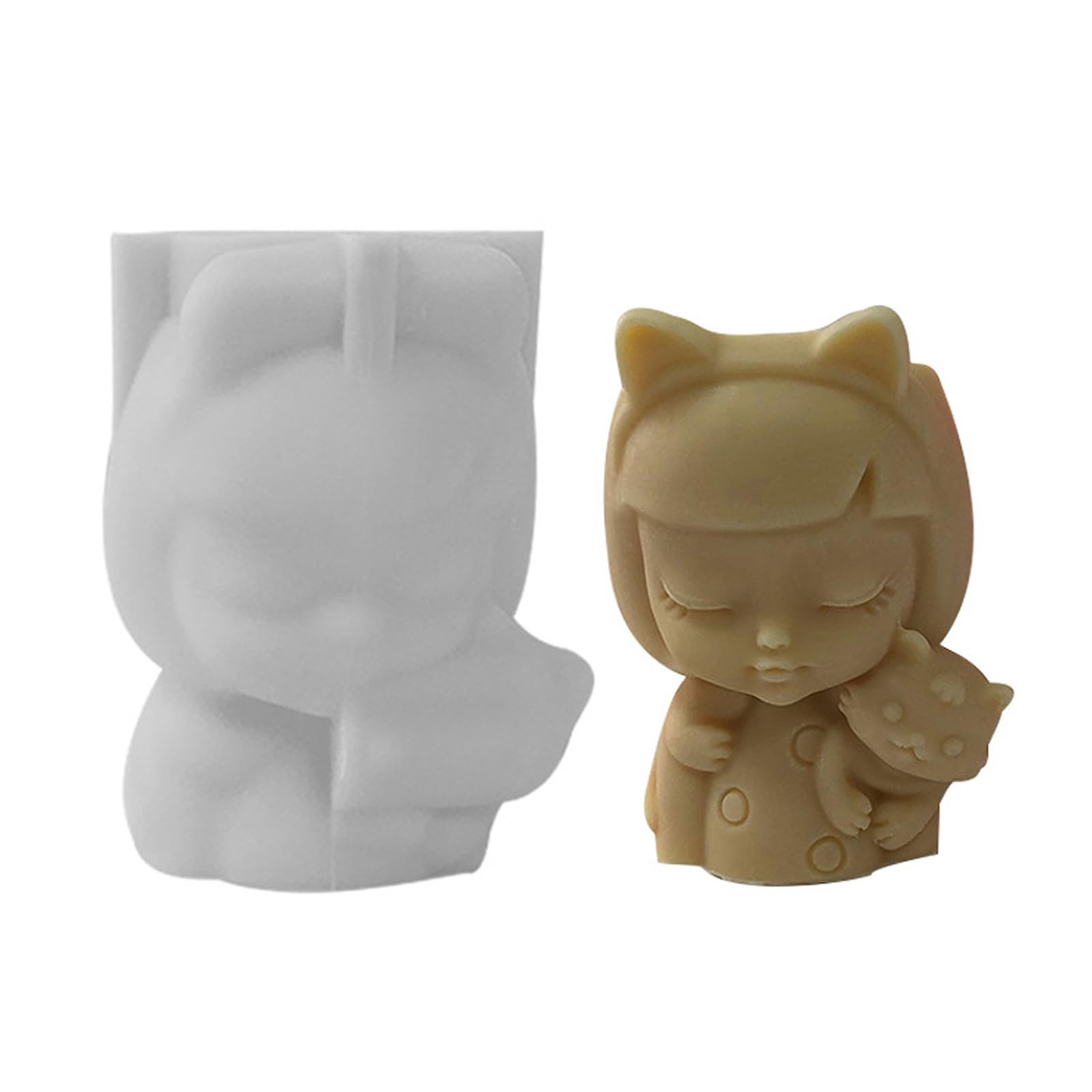 Oxxggkao Baking Decoration 3D Teenager Girl Planter Silicone Mold Soap Handicraft Supplies for Beginners Starter Chocolate Molds