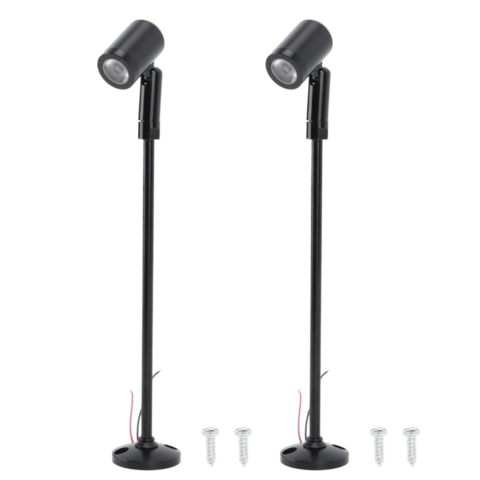2 pièces Lampe de Placard Spot LED, Petit Projecteur Led pour Vitrine de Bijoux, Lumière D'exposition Verticale, Mini Vitrine pour Exposition de Bijoux En Intérieur, DC 12V(White Light-B)