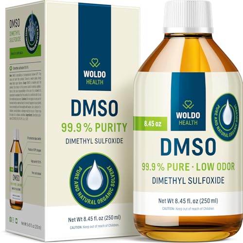 WoldoHealth DMSO 99 9% pharmazeutische Reinheit 250ml - pharmazeutische Qualität lichtgeschützte Braunglasflasche