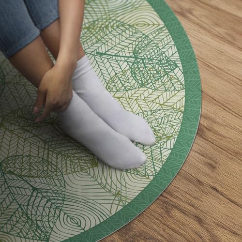 Tapis de Sol Cuisine Rond PVC Résistant Maison Deco ø60 cm - 5