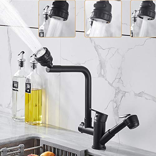 Mitigeur de cuisine en laiton robuste avec douchette extractible