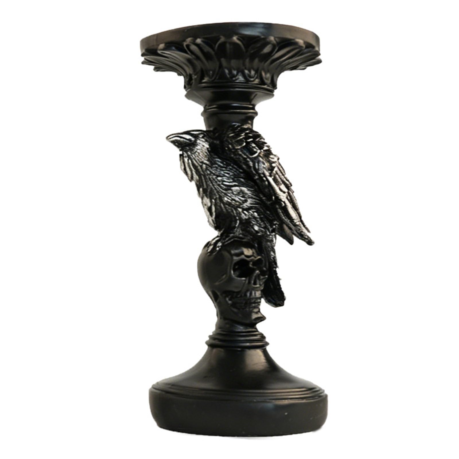 APGLSXY Pillar Holder Halloween Candleholder Resin Pedestal Tabletop Decor, Sculpted Stand for Mantel Display and Party Centerpiece Pillar Holders Resin Halloween Holder Tabletop Decor Mantel