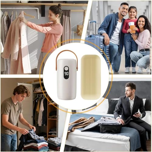 Image of Portable Clothes Dryer Small Compact Foldable Electric Drying Machine with Dry Bag for Travel,RV, Home,Apartment