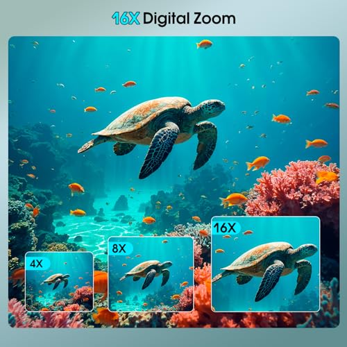 Image of 4K Underwater Camera, 64MP 16FT Waterproof Digital Camera with 16GB Card, Autofocus Floatable Waterproof Camera with IPS HD Screen, 16X Digital Zoom, Fill Light, for Snorkeling, Surfing, Swimming