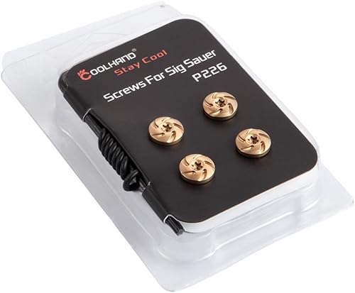 Vista 29 de Cool Hand Tornillos para empuñaduras de pistola para Sig Sauer P226, P228, P229, 4 tornillos de acero inoxidable, 4 juntas tóricas, llave Torx