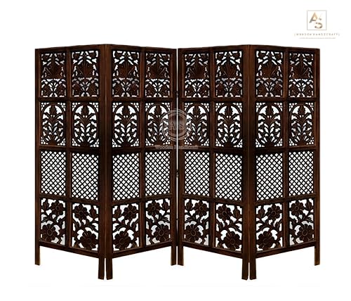 Image of Wooden Partition for Living Rooms Wall Dividers,Screen Separator Wall Divider for Hall Wall Panels for Living Room /Kitchen /Bedroom /Office /Restaurant (5-feet 4 Panel)