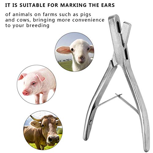 Roestvrijstalen Oormerktang U-vormige Varken Oormerktang Gat Tang Pincet voor Boerderijdieren Vee Benodigdheden(U‑Shape) - Afbeelding 8