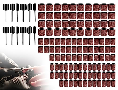 KAPSING Kit de 132 pièces de douilles abrasives pour les outils de meulage dremel avec boîte gratuite, kit de douilles abrasives, accessoires pour les outils...