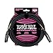Ernie Ball XLR Mircrophone Cable, 20ft, Black (P06388)