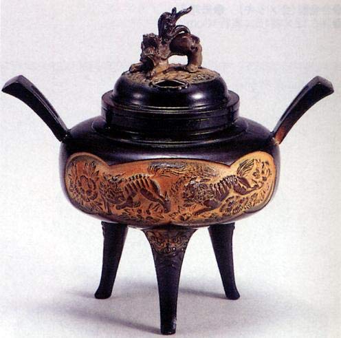 Amazon｜香炉 唐獅子 村田宏作 合金製 紙箱入 (高岡銅器)｜仏壇