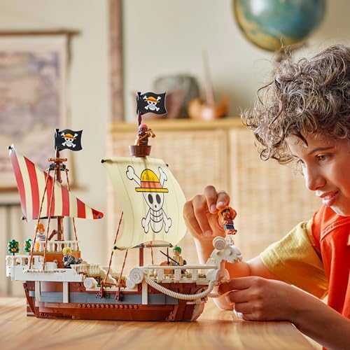 ONE PIECE La Nave Pirata Going Merry - Modello di Barca Giocattolo da Esposizione con 5 Minifigure tra cui Luffy, Zoro e Nami - Regalo per Bambini, Bambine e Fan degli Anime da 10 Anni - 75639 - Lego - Immagine 1