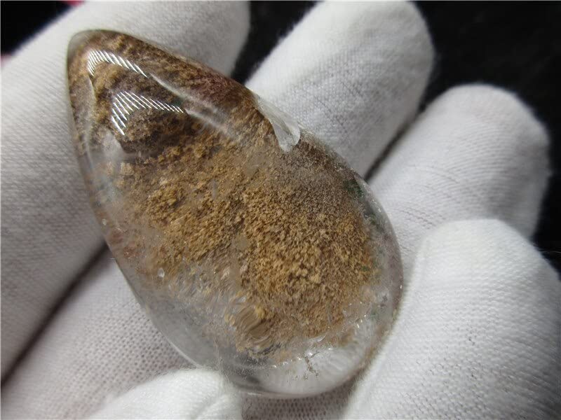 FFIME Natural Yellow Phantom Quartz Water Drop Ghost Rock Stone Garden Crystal Chorite-Crystals Stone