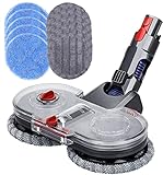 Wessper Elektrische Wischaufsatz für Dyson V7 V8 V10 V11 V15 Staubsauger mit Abnehmbarer Wassertank, Set mit 10 Mopppads