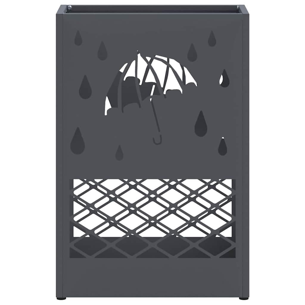 Porte-parapluie en acier, anthracite, 28 x 12 x