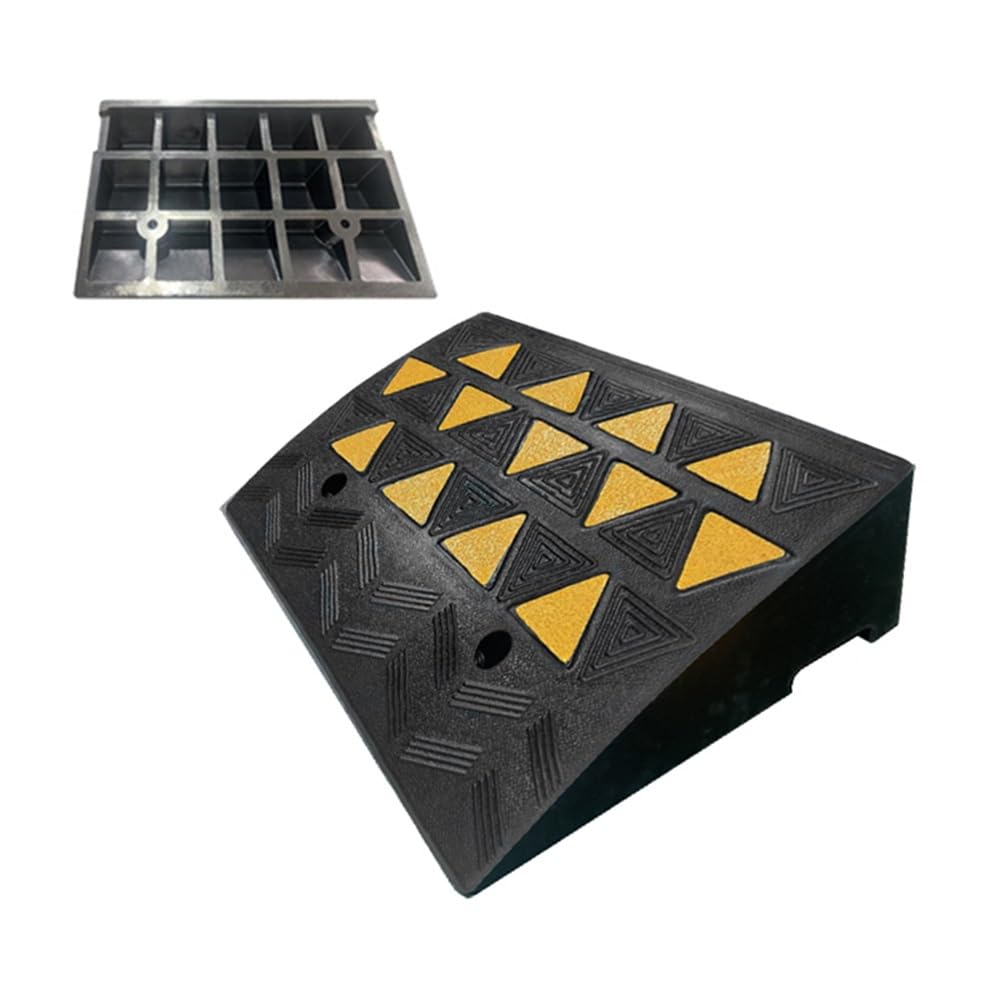 Rampa De Umbral De Puerta 15cm Alto Rampa De Acceso De Goma Rampa De Bordillo Antideslizante Rampa para Silla De Ruedas Portátiles para Entrada Bordillo