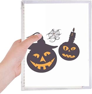 Caderno de folhas soltas para dia das bruxas, abóboras, velas, caderno, diário, artigos de papelaria recarregáveis