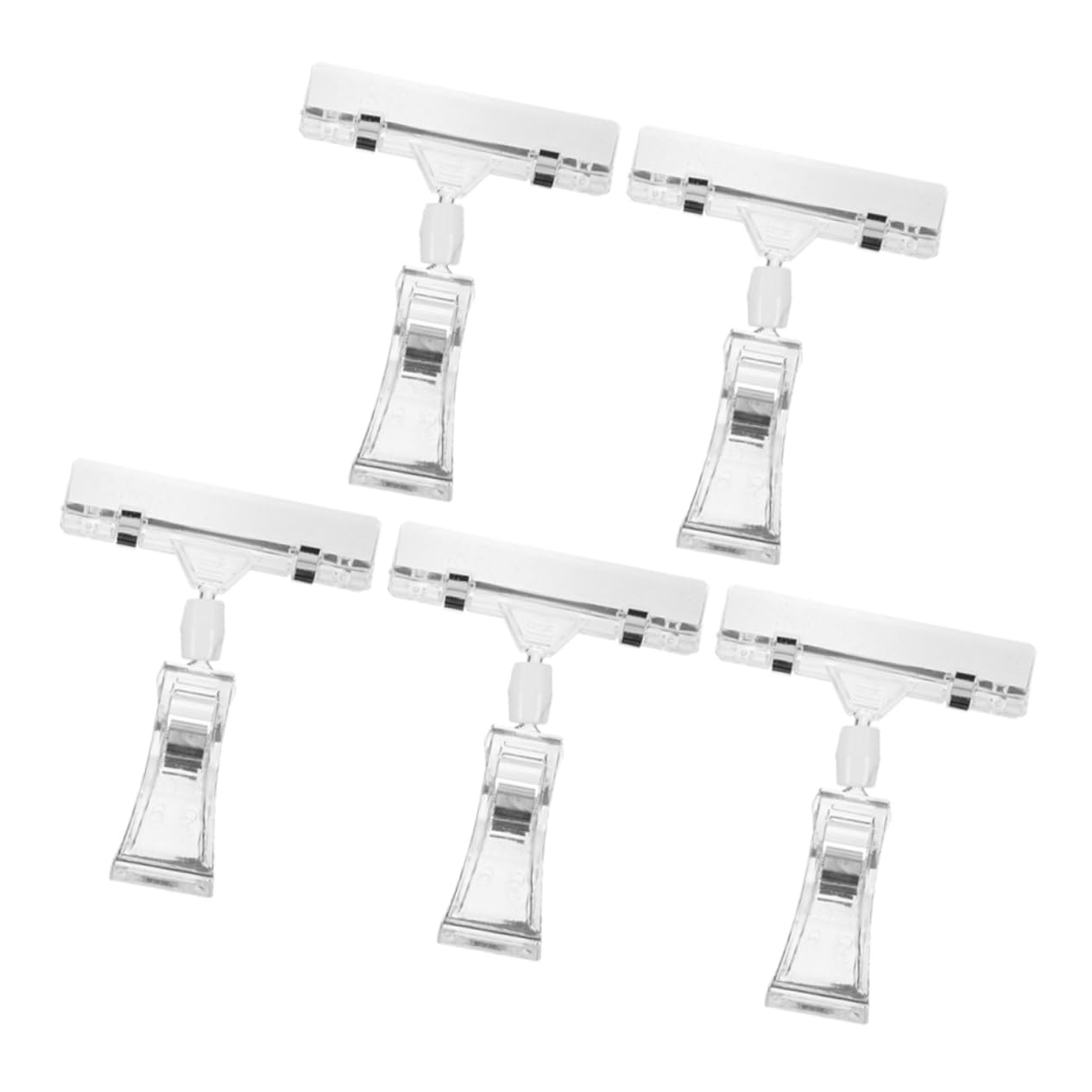 SHINEOFI 5 Sätze Ausstellungsstand Garage Clip Fan-shop Steht Geschäft Klips Display Stand Werbetafel - Anzeigehalter Multifunktionale Schilderhalter Preisschildhalter Plastik 5 Stücke * 5