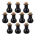 Produktbild Unbekannt 10 Mini Glasflaschenkorken Flachen Lampenglaeser Flaeschchen Nachricht Wunsch Flasche Schwarz