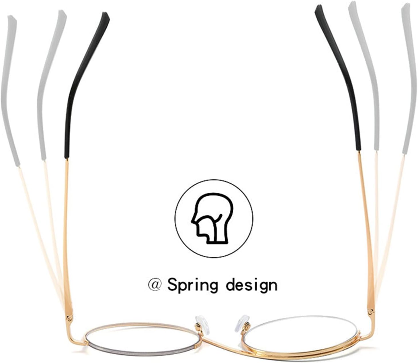 willochra unique Round Blue Light Blocking Glasses for women Elphaba Glasses Metal Frame Computer Anti Eyestrain Eyeglasses - Image 5