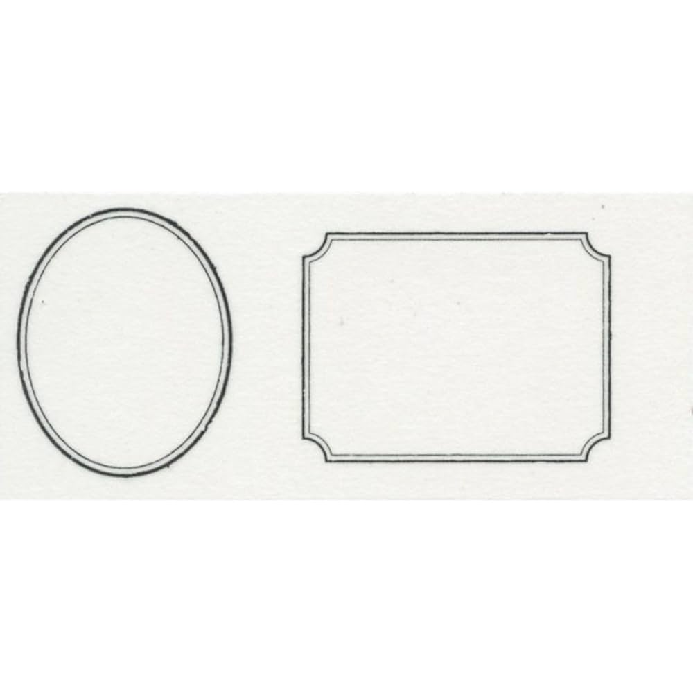 海外 PETテープ マスキングテープ フレーム ラベル額縁フレーム3のマスキングテープ - Label Frame 3 - 4cm