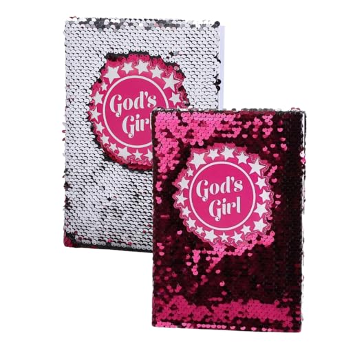 Diario personal God's Girl reversible con lentejuelas rosa miniatura 1