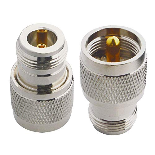Adaptador coaxial UHF macho a N hembra 2 unidades miniatura 2
