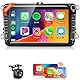 【4+64G】 Hodozzy Carplay Autoadio für VW Passat Golf Seat Altea Skoda Octavia mit USB/USB C/Navi, 8 Zoll VW Autoradio Bluetooth mit Android Auto/Mirror Link/32 EQ/FM/RDS/SWC/WiFi+Rückfahrkamera