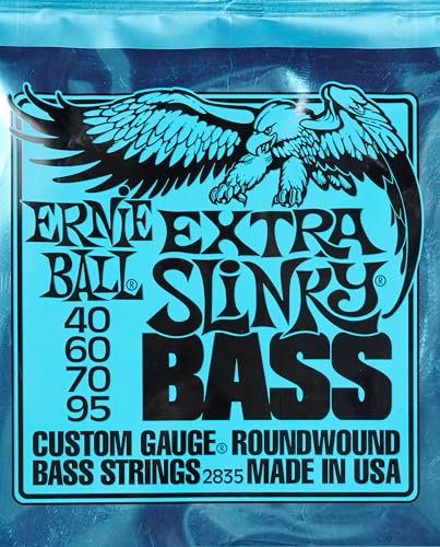 Image of Ernie Ball Extra Slinky Nickel Wound Bass Guitar Strings, 40-95 Gauge (P02835)