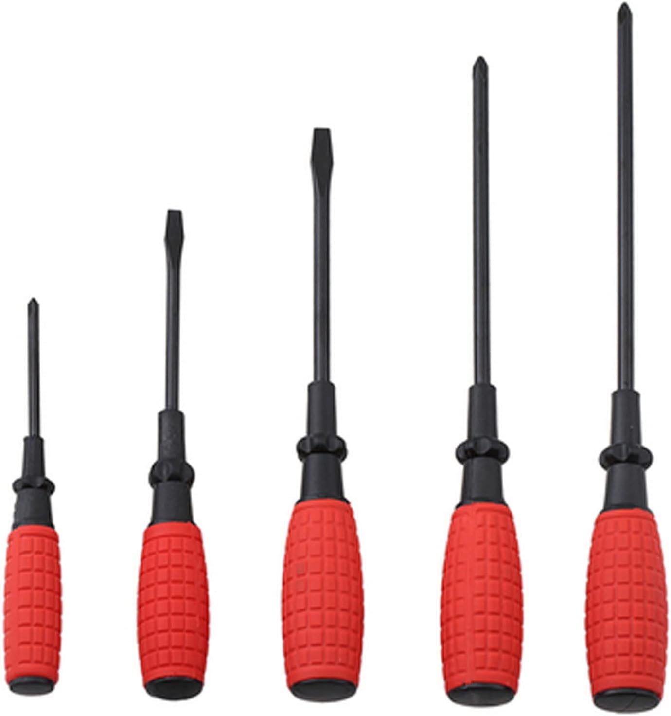 Screwdriver Screw Driver Set, Chrome-Vanadium Blades W/Magnetic Tips and Plastic Grips