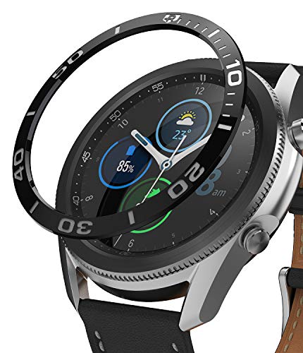 Image of Ringke Bezel Styling for Galaxy Watch 3 45mm Bezel Ring Adhesive Cover Anti Scratch Stainless Steel Protection for Galaxy Watch 3 45mm Accessory - Black [45-04]
