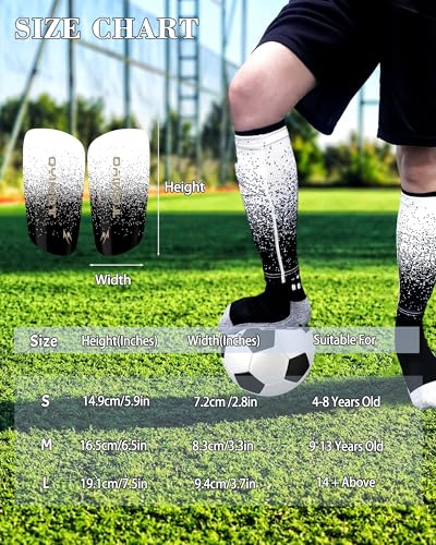 TOMIYO Soccer Shin Guards,Shin Guards Soccer Kids 10-12 and Shin Pad Sleeves with Inserted Pocket,Protective Soccer Equipment for Youth Adult,espinilleras de Futbol para Hombres for Team Sports - Image 3