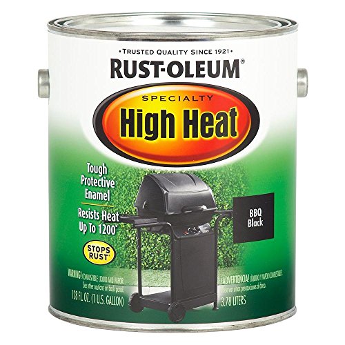1 gal Rust-Oleum 233967 Bar-B-Que Black Specialty High Heat Brush Paint, Flat